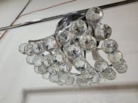 SQUARE CRYSTAL FLUSH MOUNT LIGHT LED