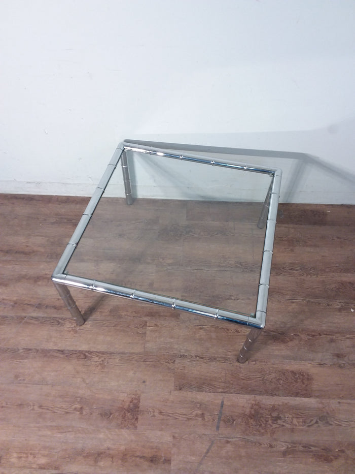 Chrome Glass Top Coffee Table