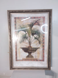 Palm Leaves In A Planter Framed Print