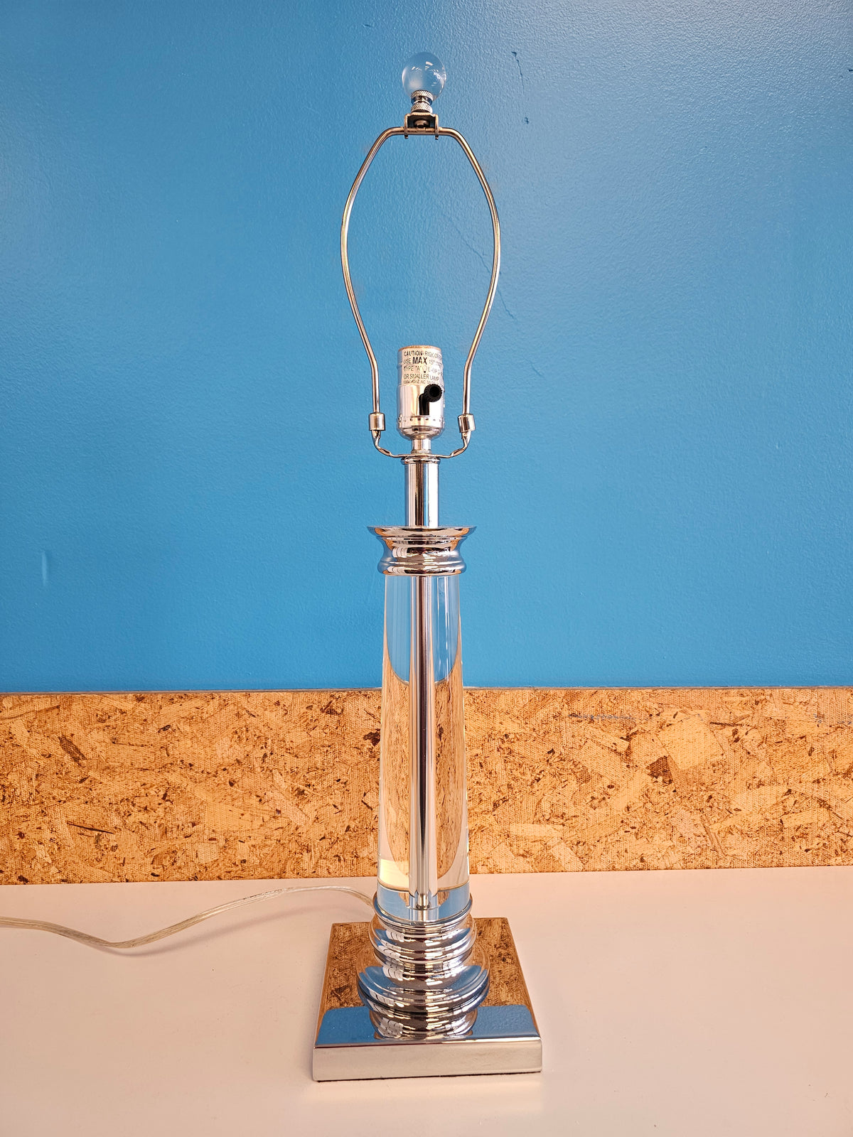 Acrylic and Chrome Table Lamp