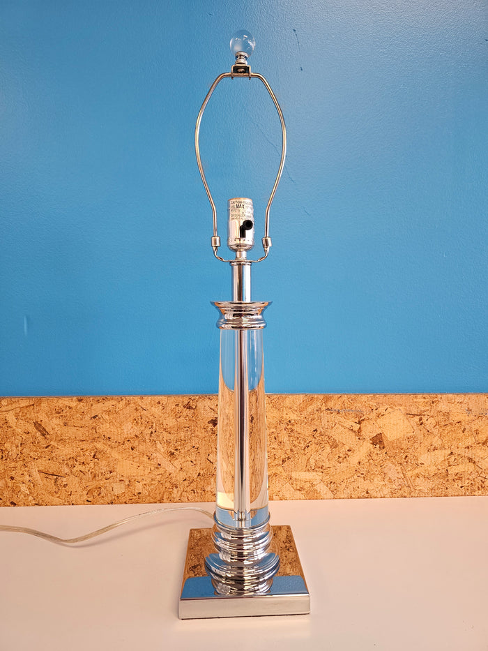 Acrylic and Chrome Table Lamp