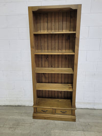 STAINED PINE BOOKCASE