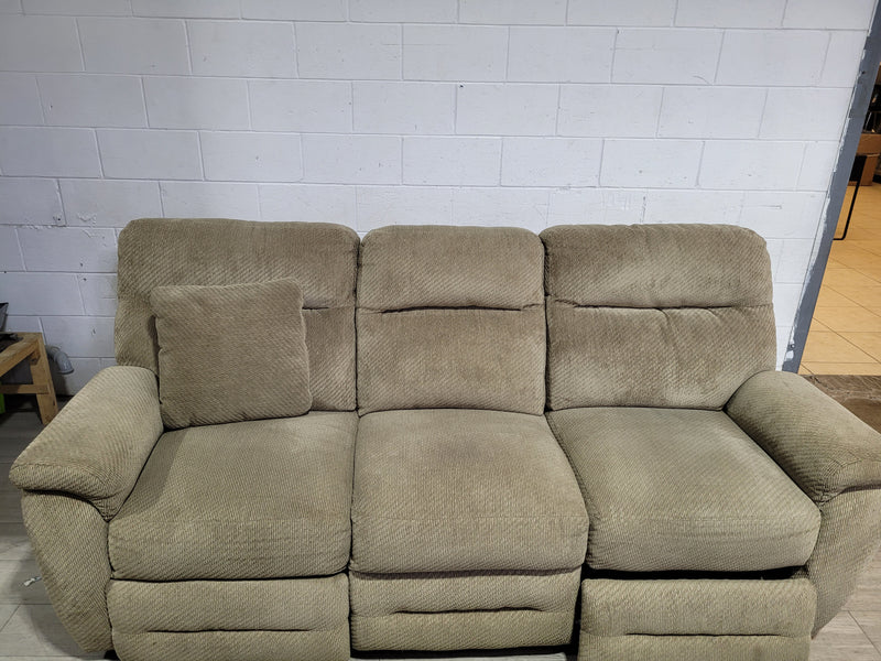 TAUPE 3 SEATER RECLINING COUCH