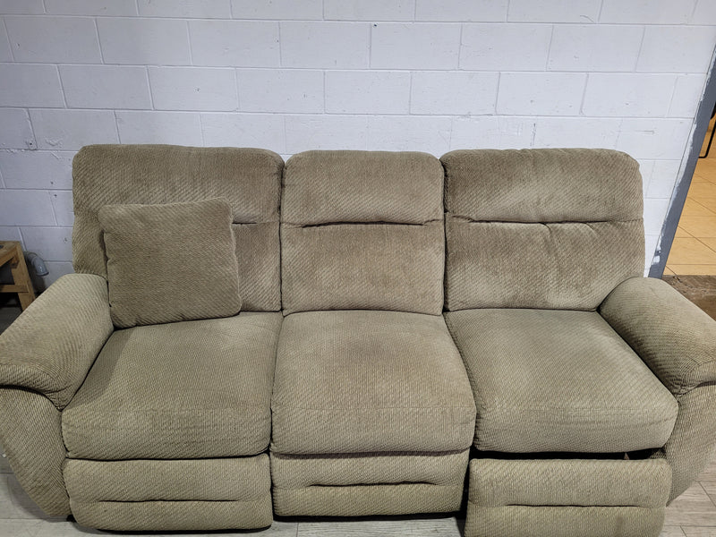 TAUPE 3 SEATER RECLINING COUCH