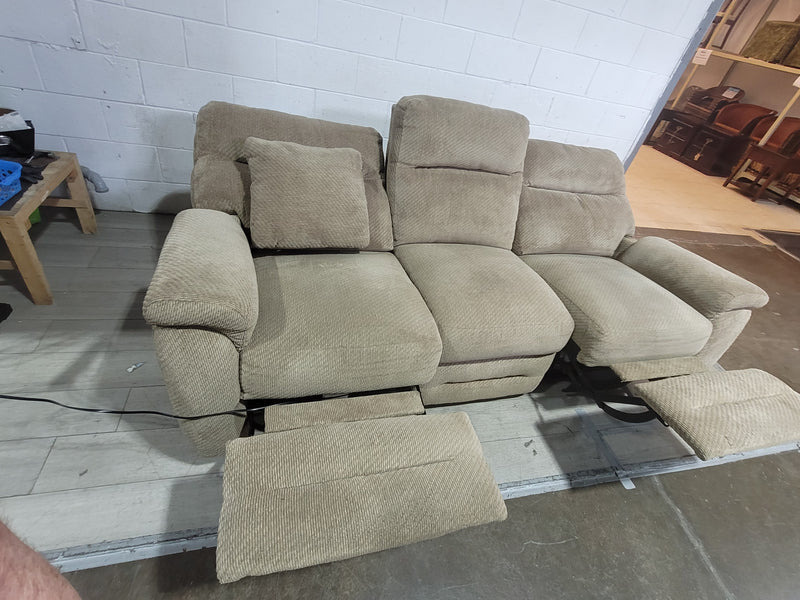 TAUPE 3 SEATER RECLINING COUCH