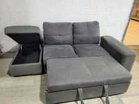 TWO SEATER COUCH WITH PULL OUT AND STORAGE