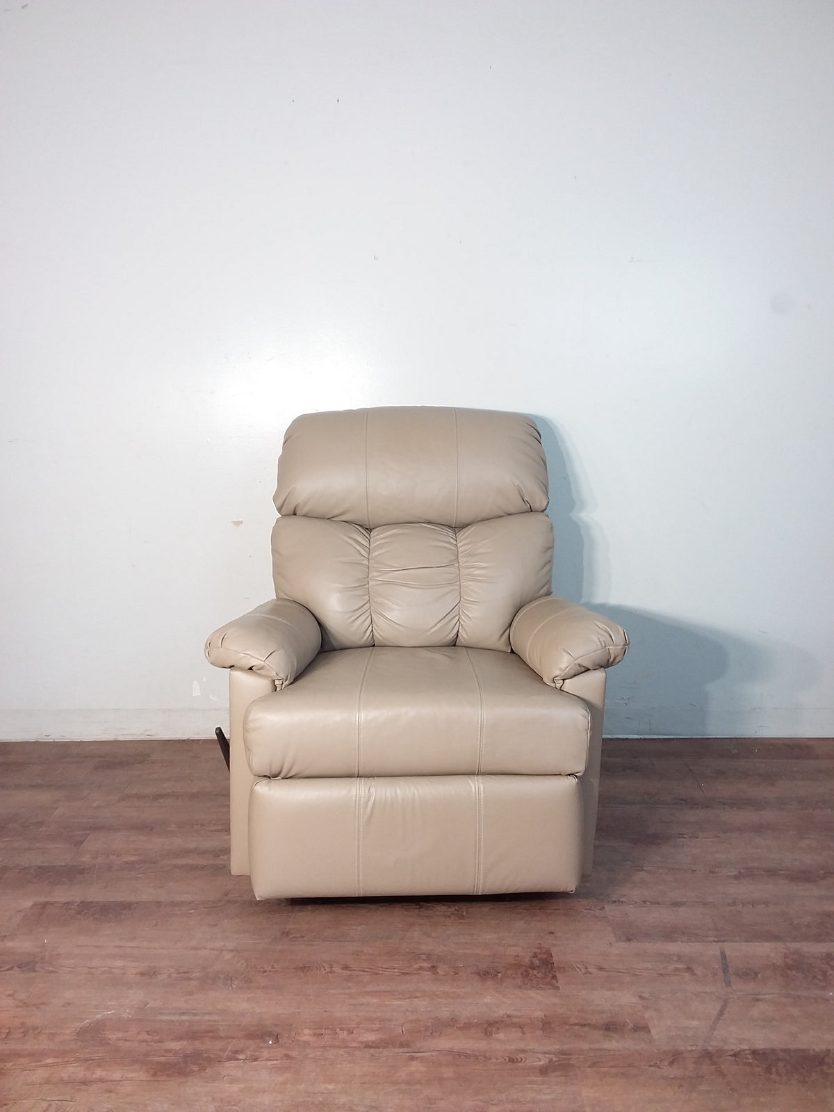 Tan Faux Leather Rocker Recliner