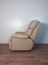 Tan Faux Leather Rocker Recliner