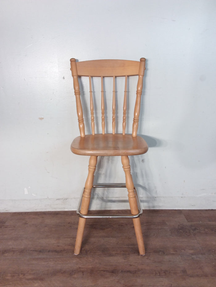 Wood High Kitchen Chair