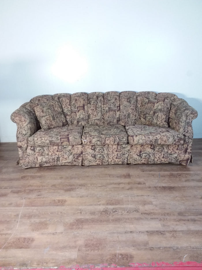 Brown Patterned Sofa