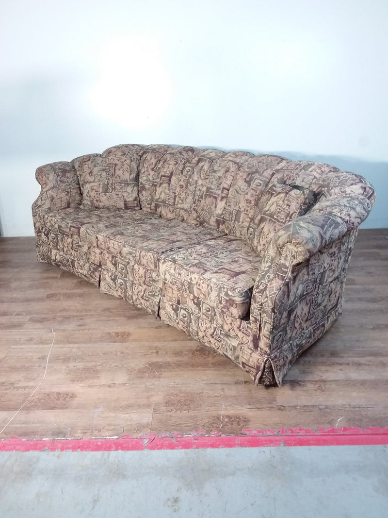 Brown Patterned Sofa