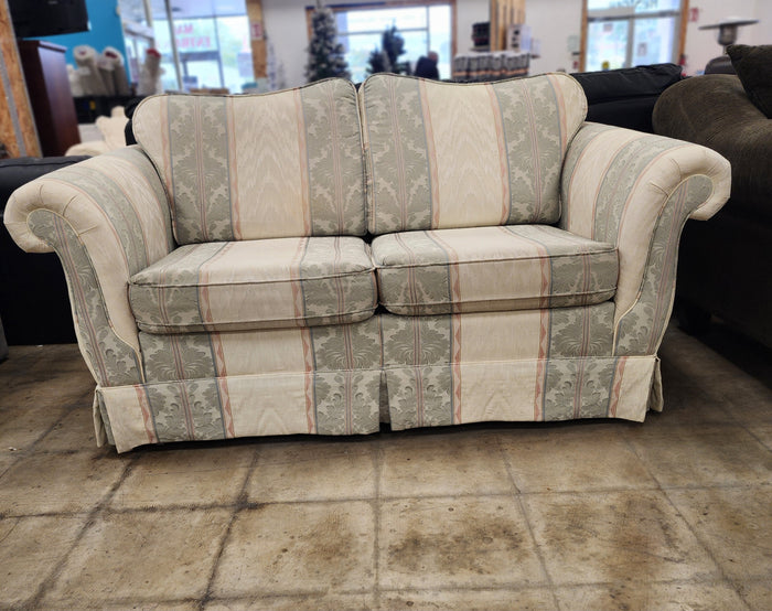 Striped Floral Loveseat with one Cushion