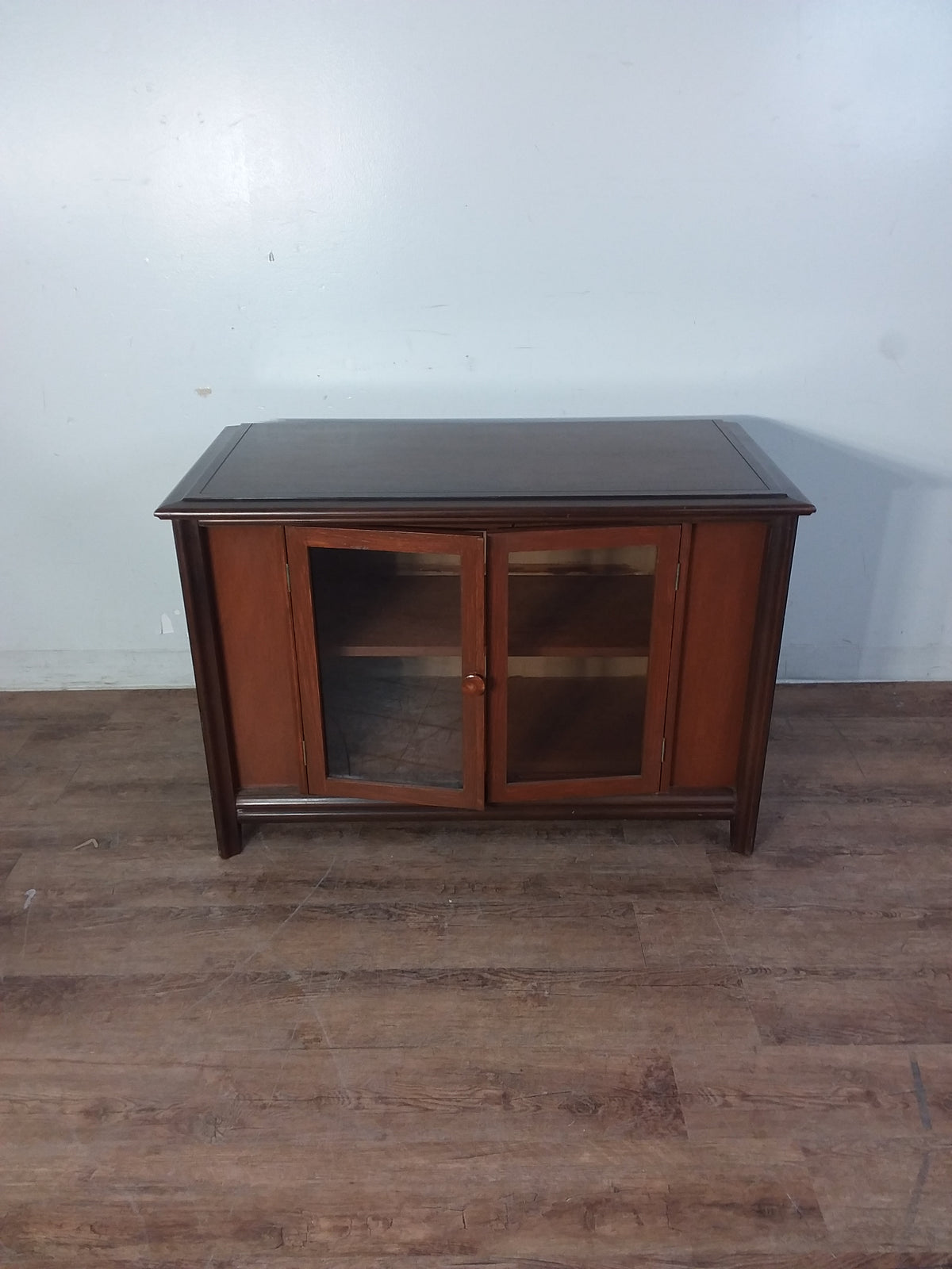 Brown Veneer TV Cabinet