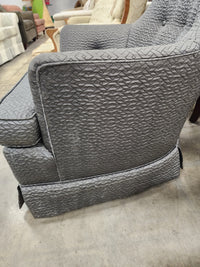 Silver Grey Upholstered Lounge Chair