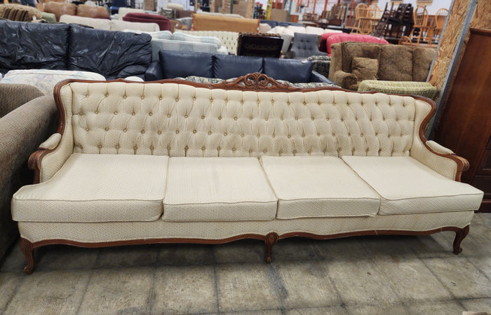 Vintage Ivory 3 Seater Sofa