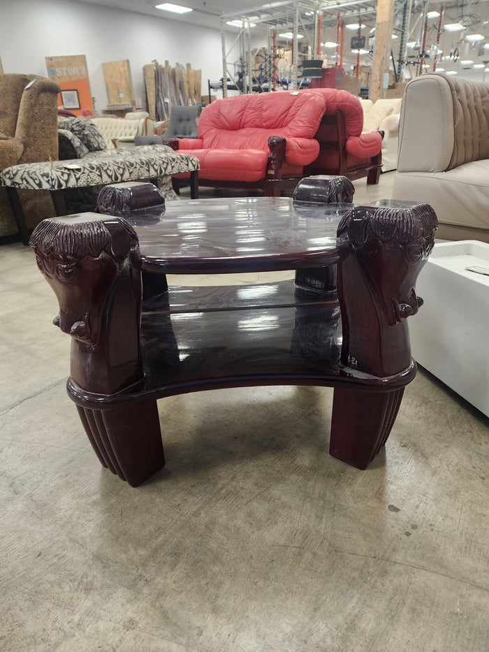 Dark Mahogany Wooden Side Table