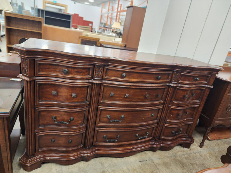 Dark Tone Wooden 12 Drawer Dresser