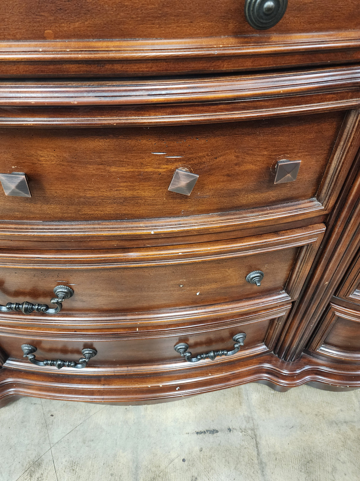 Dark Tone Wooden 12 Drawer Dresser