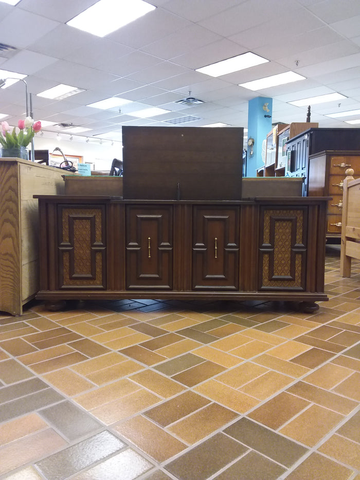 Pine Record Cabinet Player