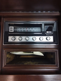 Pine Record Cabinet Player