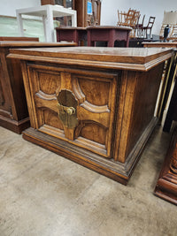 Dark Walnut Side Table w/ Latch Handle