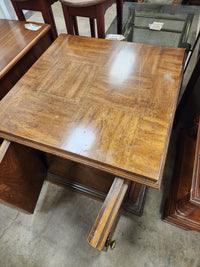 Dark Walnut Side Table w/ Latch Handle