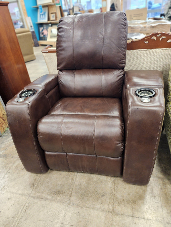 Brown Power Recliner with USB