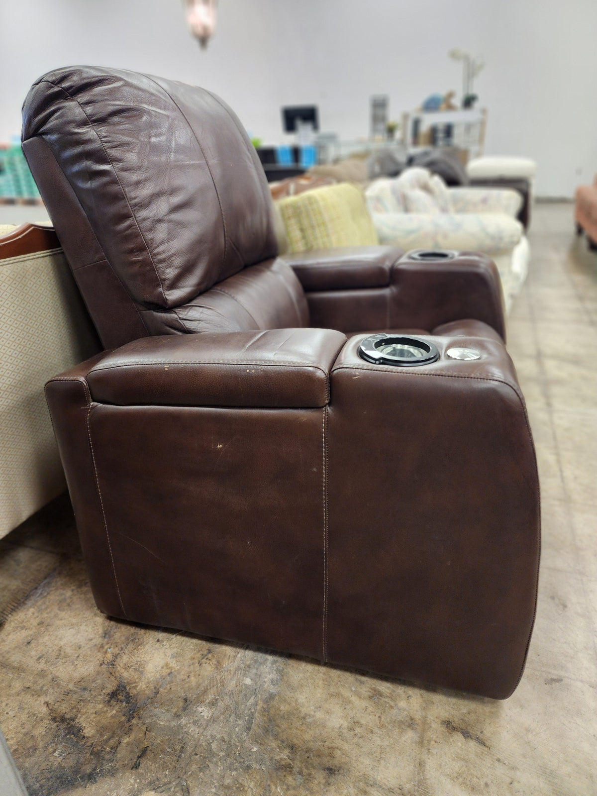 Brown Power Recliner with USB