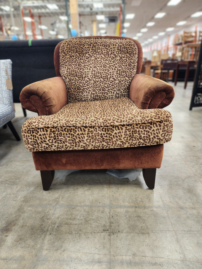 Vintage Leopard Print Armchair