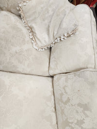 Light Beige Floral 3 Seater Sofa