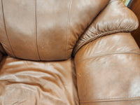 Brown Faux Leather Armchair