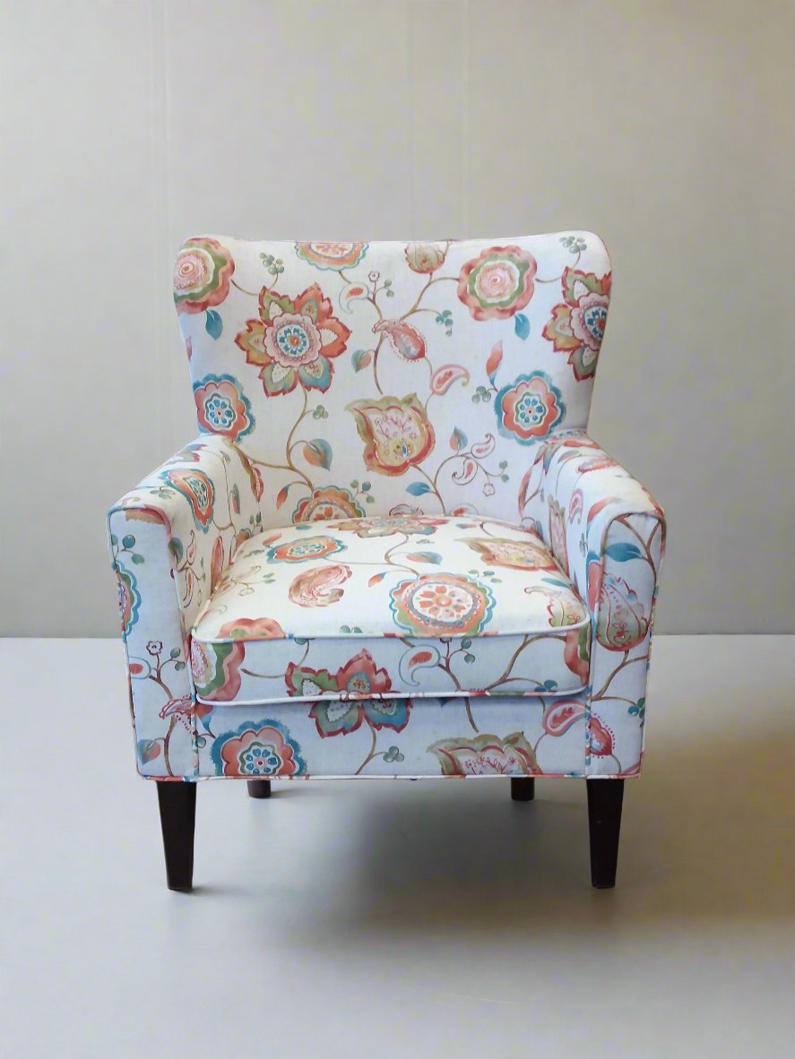 Orange Patterned Armchair