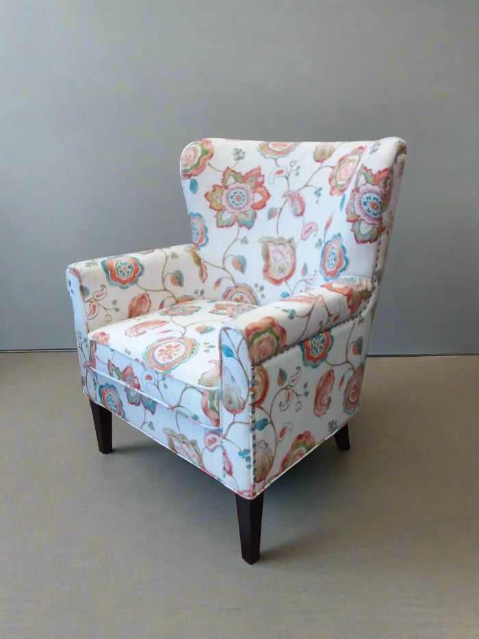 Orange Patterned Armchair