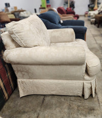 Light Beige Floral Armchair