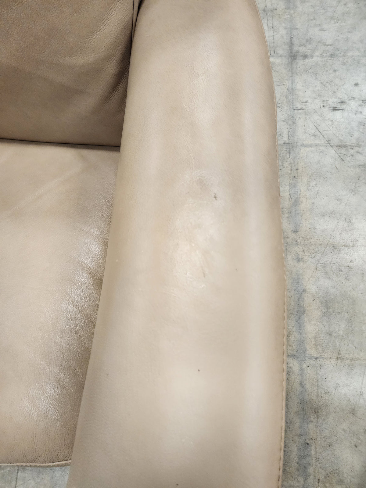 Light Brown Leather 3 Seater Sofa