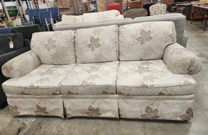 Beige Upholstered 3 Seater Sofa