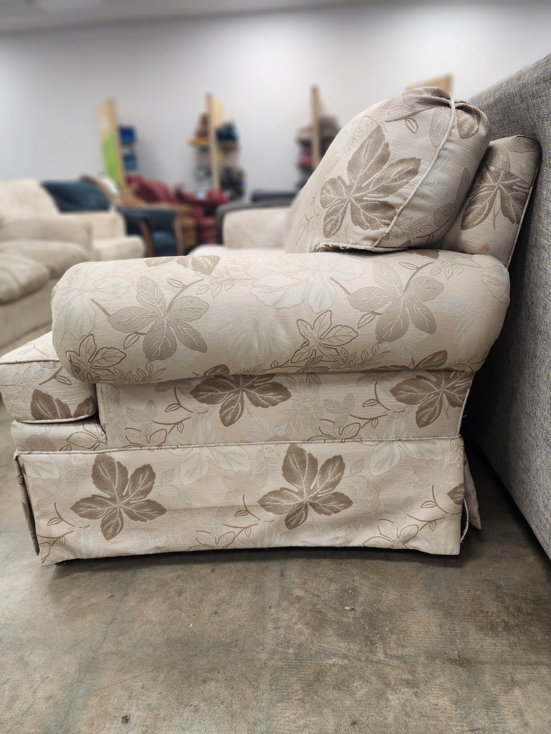 Beige Upholstered 3 Seater Sofa