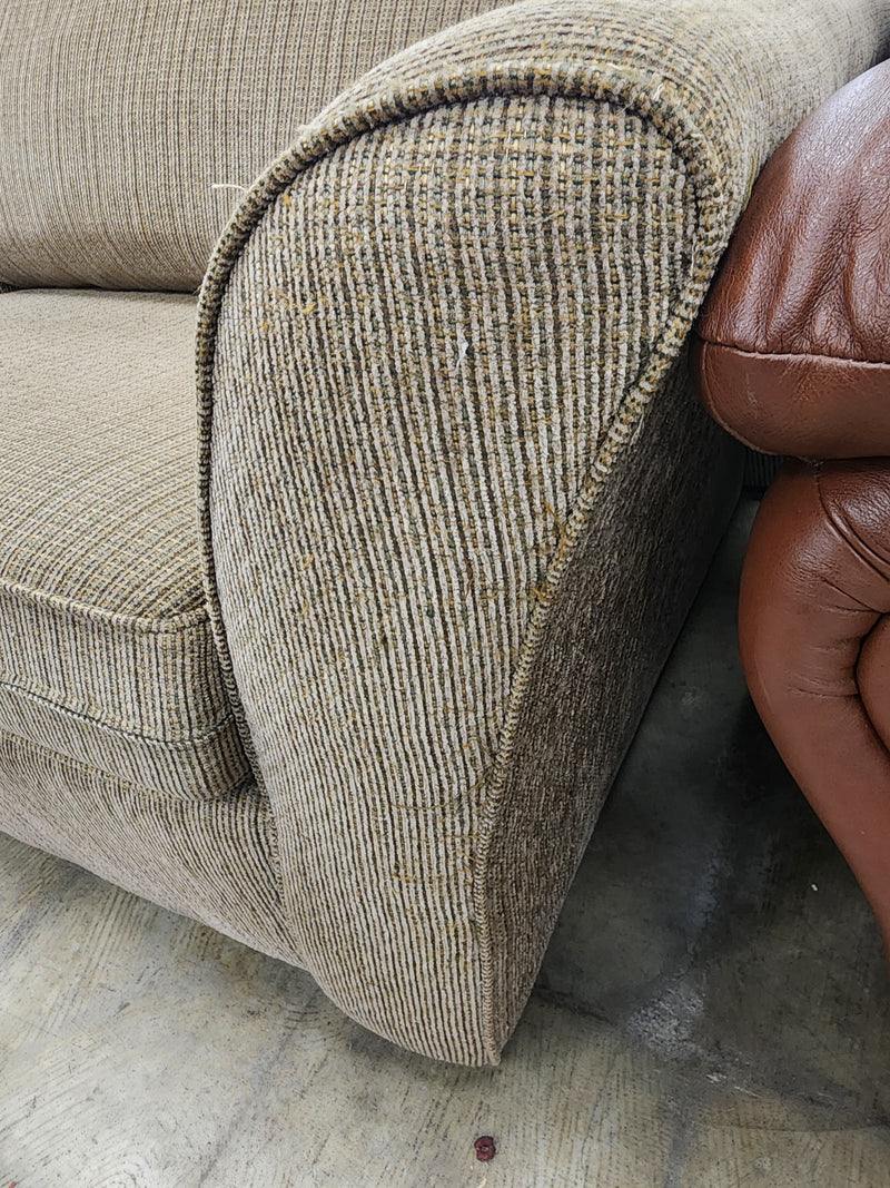 Brown Upholstered Extra Large Armchair