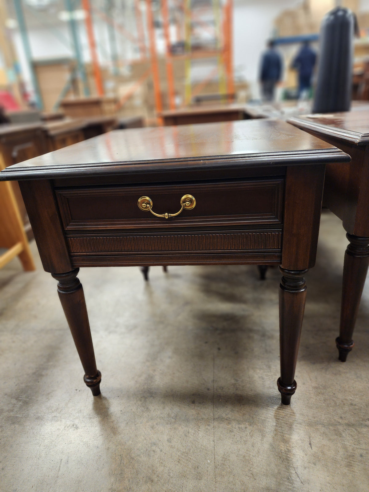 Vintage Dark Walnut Side Table