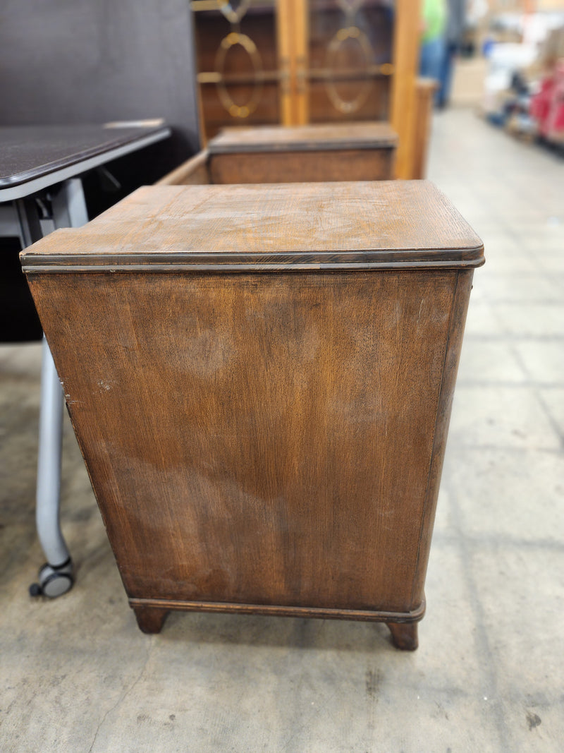 Antique Dark Wooden Desk w/ 7 Drawers