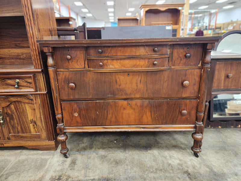 Antique 6 Drawer Dresser w/ Mirror