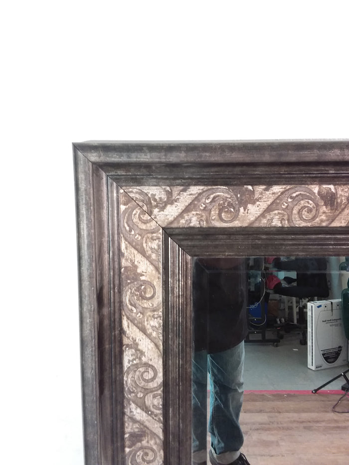 Dark Wooden Framed Mirror