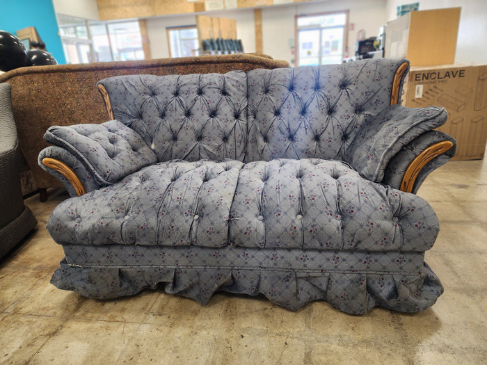 Vintage Country Blue Loveseat