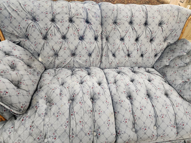 Vintage Country Blue Loveseat