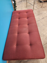 Dark Red Tufted Bench