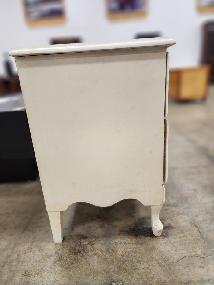 White 2 Drawer Nightstand