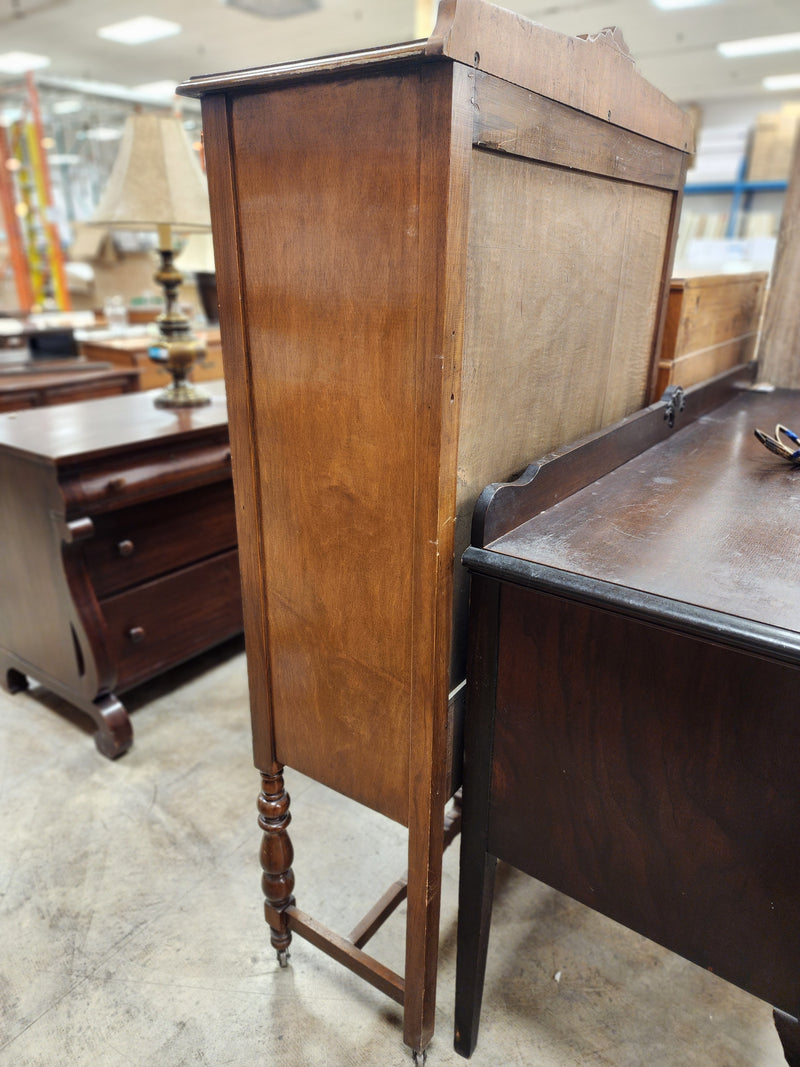 Antique China Cabinet w/ Wheels