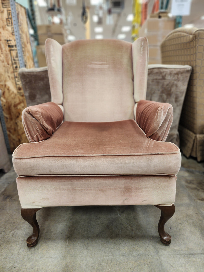 Pink Velvet Armchair