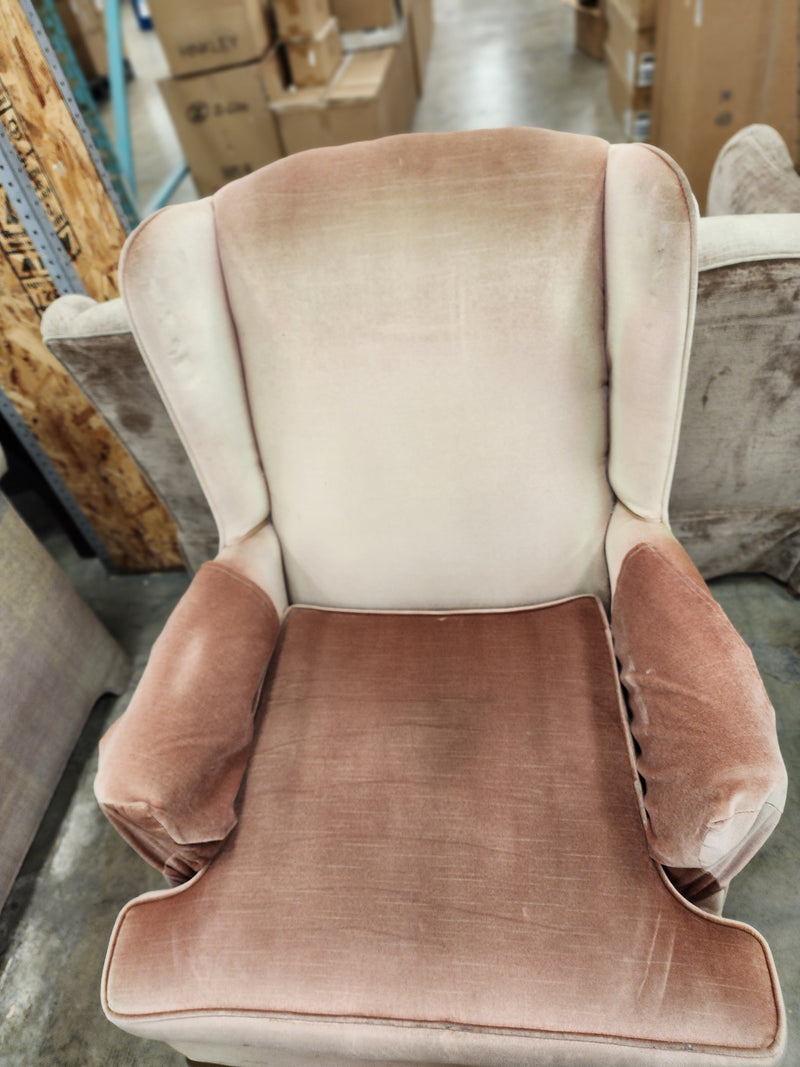 Pink Velvet Armchair