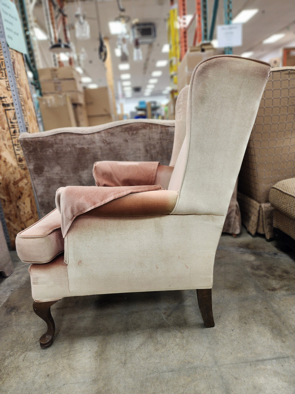 Pink Velvet Armchair